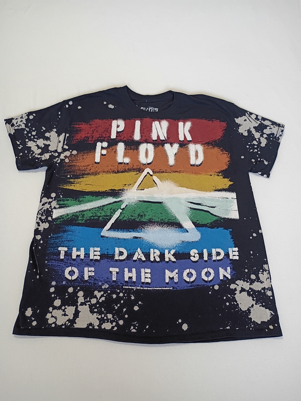 Pink Floyd The Dark Side Of The Moon Shirt XL Liquid Blue Havok Paint Splatter